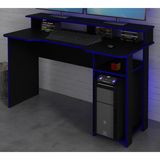 Mesa Para Computador Gamer ME4153 Preto Azul Tecno Mobili