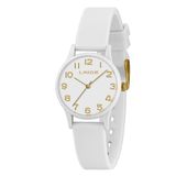 Relógio de Pulso Lince Feminino LRCJ102P - Branco com Detalhe Dourado