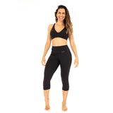 Calça Corsário Fitness Preta Classic M