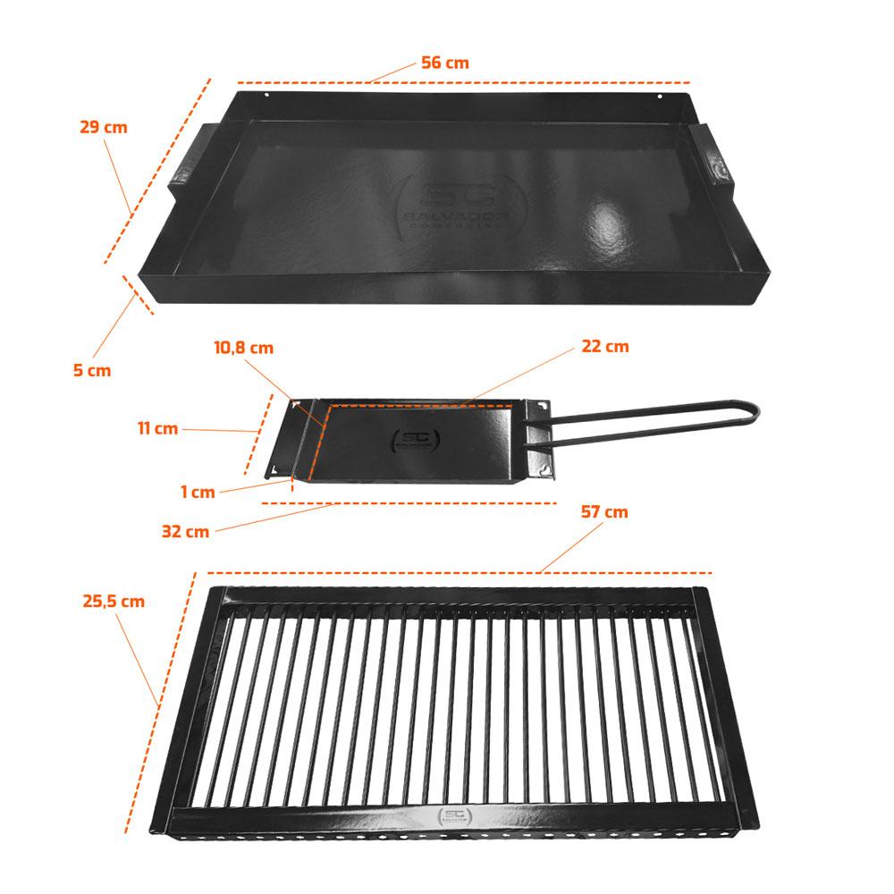 Churrasqueira Grill A Gás Top Chef Gourmet De Embutir Em Inox Tcin50