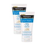 Kit 2 Protetores Solar Neutrogena Sun Fresh FPS 70 120mL