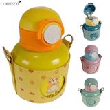 Garrafa De Água Térmica Infantil De Aço Inox Com Alça 500ml