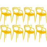 Kit 8 Cadeiras Allegra - Amarelo