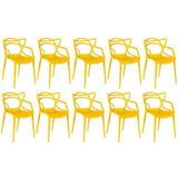 Kit 10 Cadeiras Allegra - Amarelo
