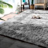 Tapete Sala Quarto Peludo Felpudo Fofinho 200x140cm Cinza Casen