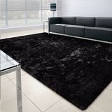 Tapete Para Sala Quarto Fofinho Soft Retangular 200x140cm Preto Casen