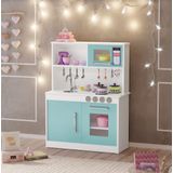 Mini Cozinha Princesinha Brinquedo Armário Infantil Menta Mdf