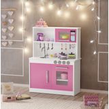 Kit Cozinha Princesinha Infantil  Rosa Mdf Master Chefe