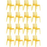 Kit 16 Cadeiras Gruvyer Amarelo