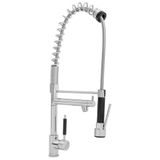 Torneira De Pia Modaza Nobile Gourmet Monocomando Para Cozinha Com Ducha, 69 Cm, Cromado