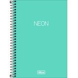 Caderno Espiral 1/4 Neon Turquesa  80 fls