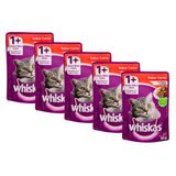 Kit 5 Sachês Whiskas Adt Carne 85g