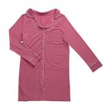 Camisola Americana Feminina She Manga Longa Conforto Rosa Médio M