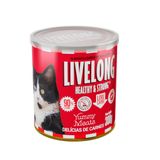 Alimento Natural Livelong Sabor Delícias De Carne Para Gatos - 300 G