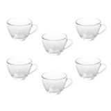 Conjunto 6 Xícaras de Chá Vidro 235ml