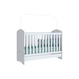 Berço Cama Infantil Henn Bala de Menta 3 em 1 Branco