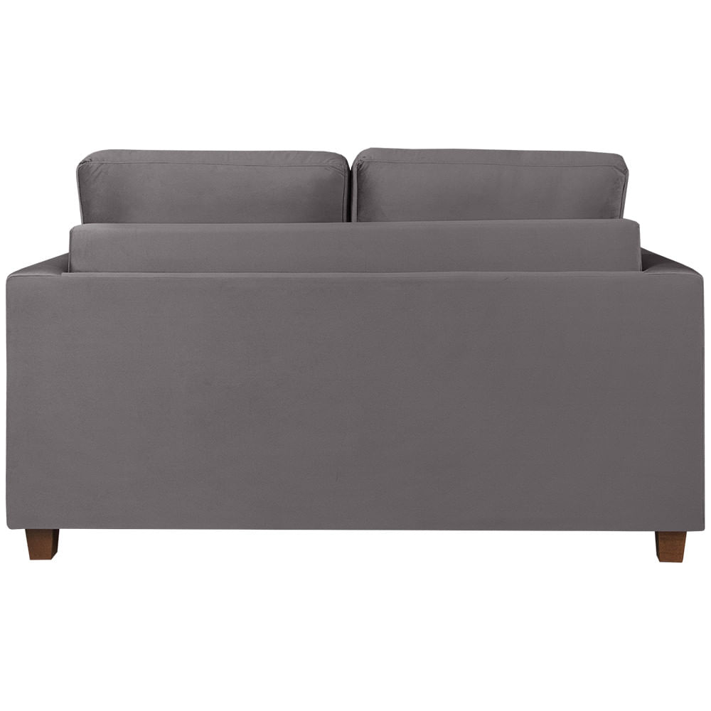 Sofá Cama Marcelle 2 Lugares 150 Casal Veludo Paris Pés De Madeira