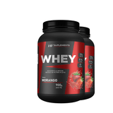 2x Whey Protein De Morango 900g Hf Suplements