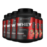 6x Whey Protein De Morango 900g Hf Suplements