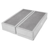 Box para Casal Tamanho King Americanflex Cinza Serrana com Saia 193 x 203 x 37 cm