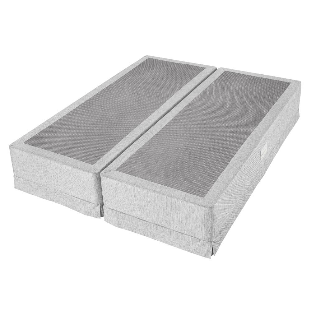 Box para Casal Tamanho Queen Americanflex Cinza Serrana com Saia 158 x 198 x 37 cm