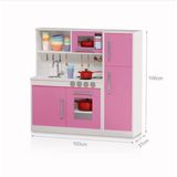 Mini Cozinha Princesinha Armário Infantil Rosa + Geladeira