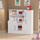 Mini Cozinha Princesinha Armário Infantil Branco + Geladeira