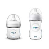 Kit 2 Mamadeiras Avent Pétala 125ml + 260ml Transparente - Scd301/06