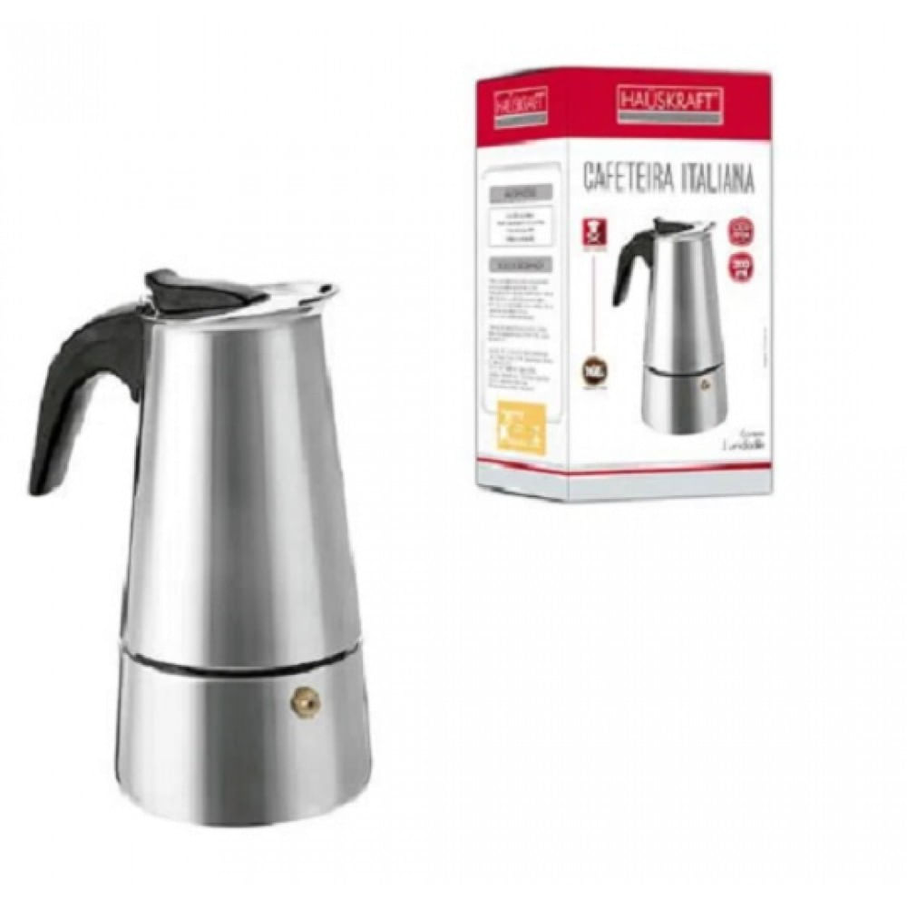 Cafeteira Italiana 4 Xícaras Inox- Hauskraft - Carrefour