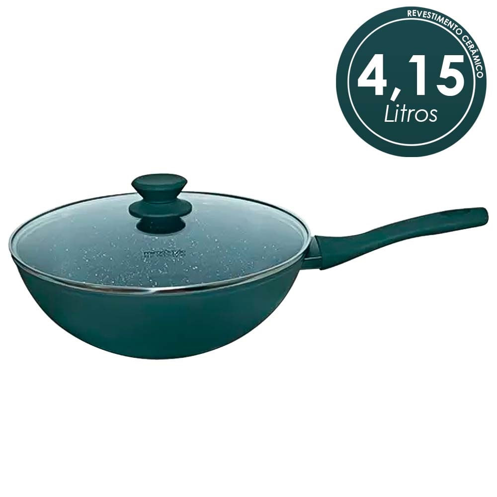 Panela Wok Antiaderente 28cm Cook 4,15l Ps28 Mimo Style