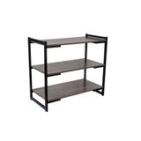 Estante 3 Prateleiras Slim Compoarte Naturalle/Preto