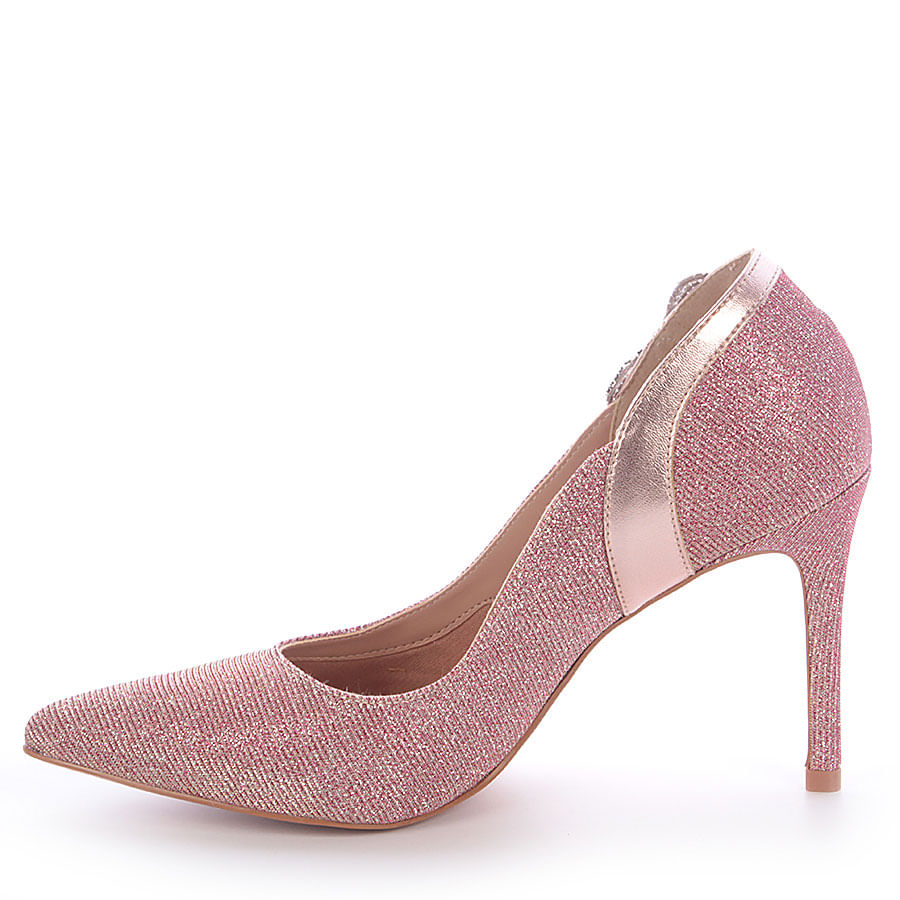 scarpin glitter rosa