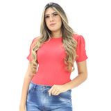 Blusa Feminina Tricot Trico Manga Princesa Lisa Verão Macia