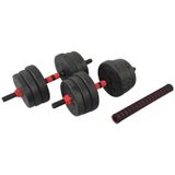 Barra Anilha Halter Dumbbell Kit Musculação 20kg