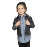 Jaqueta Jeans Infantil Rocker Trick Nick Preto 2
