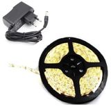 Fita Led Branco Quente Rolo de 5mts 300 Leds com Dupla Face Fonte