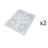 Forma Ovo De Páscoa 100g Acetato Simples - 2 Formas