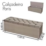 Calçadeira Com Baú Paris 140 Cm Suede Amassado Chocolate