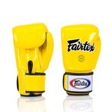 Luva de Boxe e Muay Thai Couro Fairtex Amarelo 10 Oz