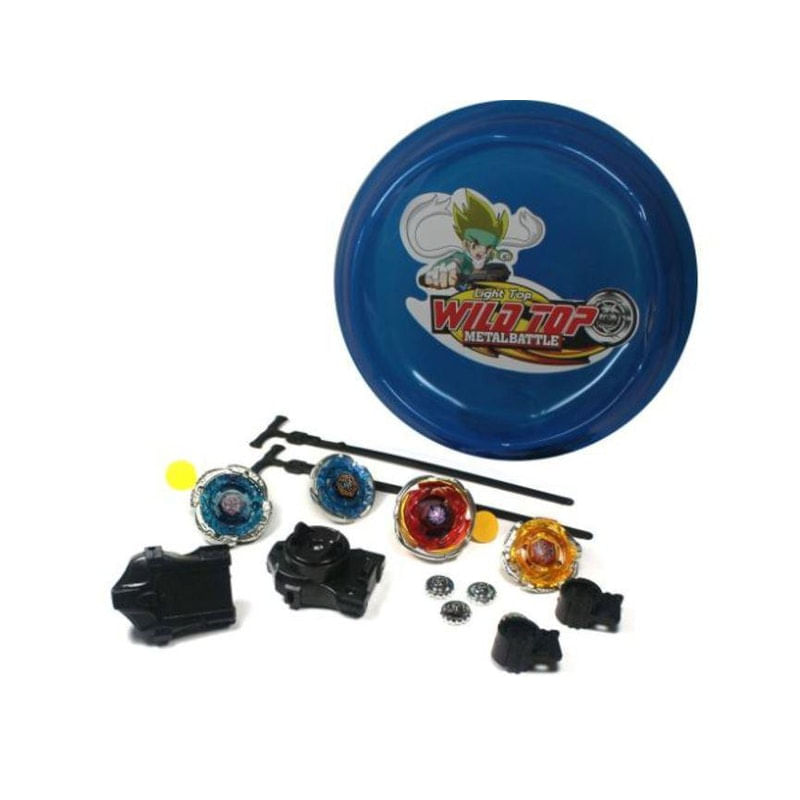 Batalha 4 Peões Tornado Compatível Beyblade Wild Top Arena - Carrefour