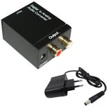 Conversor Áudio Toslink Digital Analógico Óptico Coaxial Rca