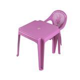 Mesa Infantil  Ursinho Com 1  Cadeira Plastica Rosa