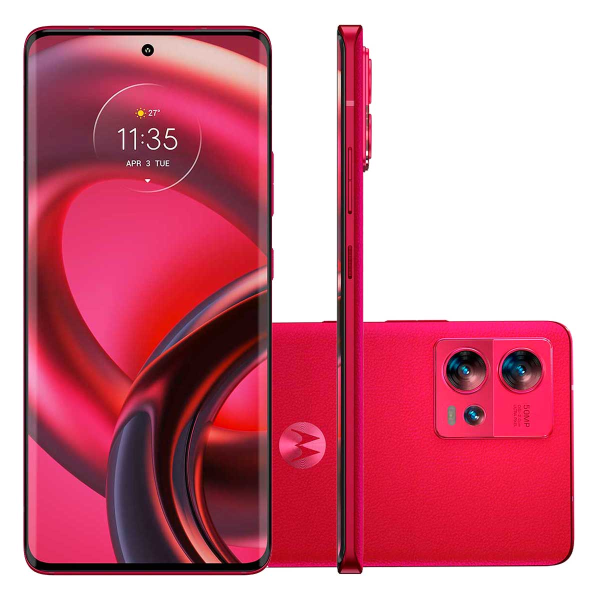 Smartphone Motorola Edge 30 Fusion 5G Viva Magenta 256GB 8GB RAM Tela de 6.6" Câmera Traseira Tripla Android 12 Processador Snapdragon 888+5G