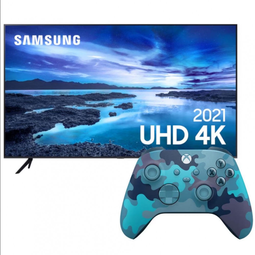 Smart Tv 50 Polegadas Uhd 4k 50au7700 E Controle Sem Fio Xbox Series  Mineral Camo Special Edition Samsung - Carrefour