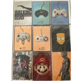 Kit  9 Quadros Gamer Video Game Geeks Retro 20x14 Em Mdf