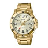 Relogio Masculino Casio Dourado Pulseira de Aço com Data