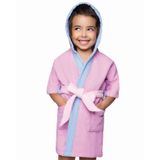 Roupão Infantil Aveludado Com Capuz Lepper Rosa M