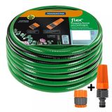 Mangueira Flex Para Jardim Tramontina Verde Com Faixa Preta Em Pvc 4 Camadas 20 M Com Engate Rosquea