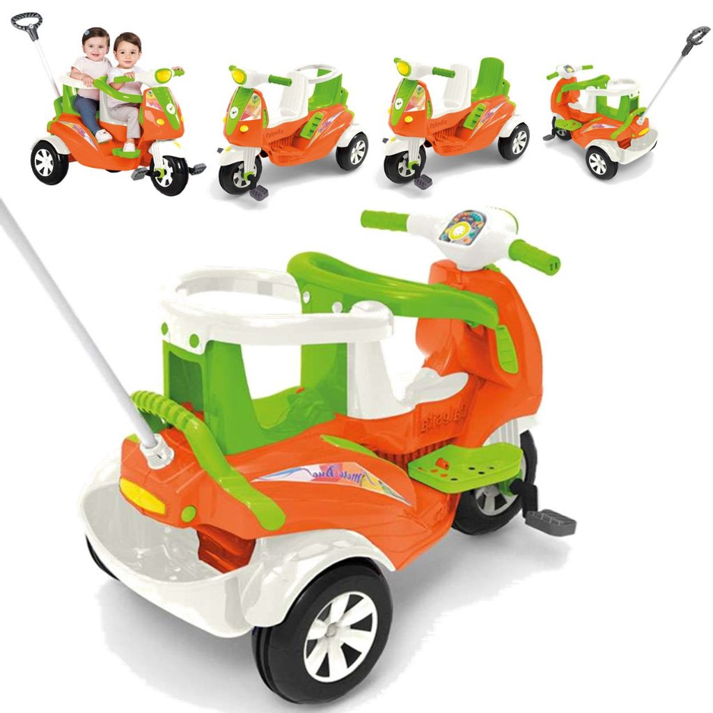 Triciclo Infantil Moto Uno 2 Em 1 Passeio e Pedal - Calesita