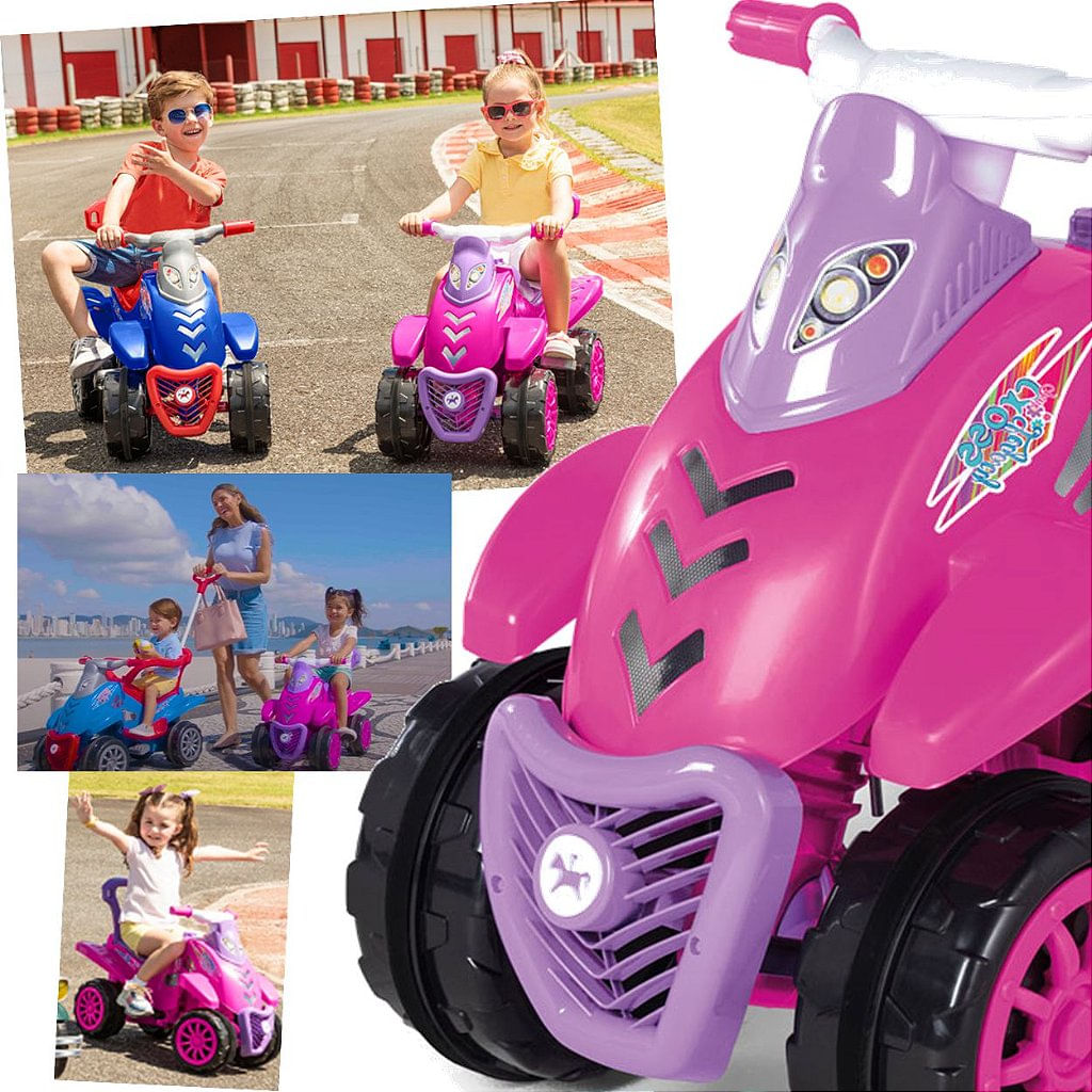 Veiculo Motoca Quadriciclo Cross Turbo Calesita Pink